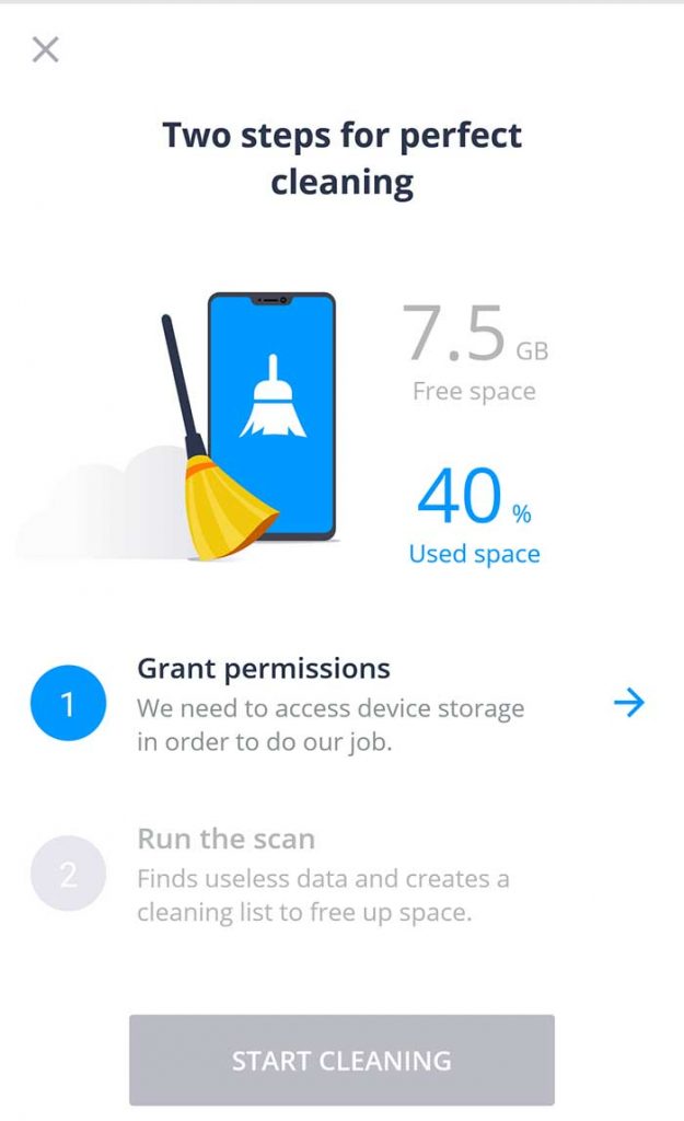 Grant Permission AVG Cleaner