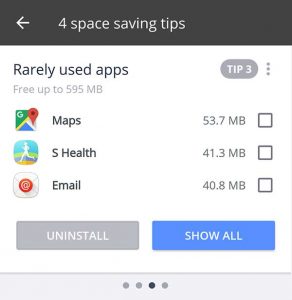 CCleaner Adviser rarely used apps