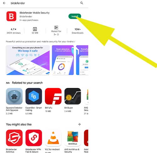 Install Bitdefender Android