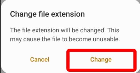 Change File extension