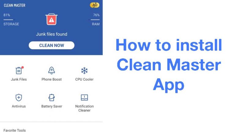 How to install Clean master App